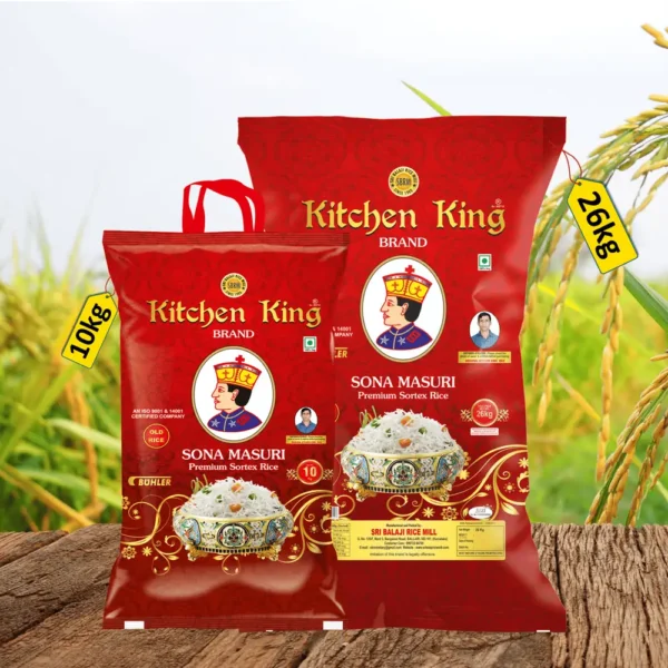 Kitchen King® Sona Masuri Grand Old Raw rice