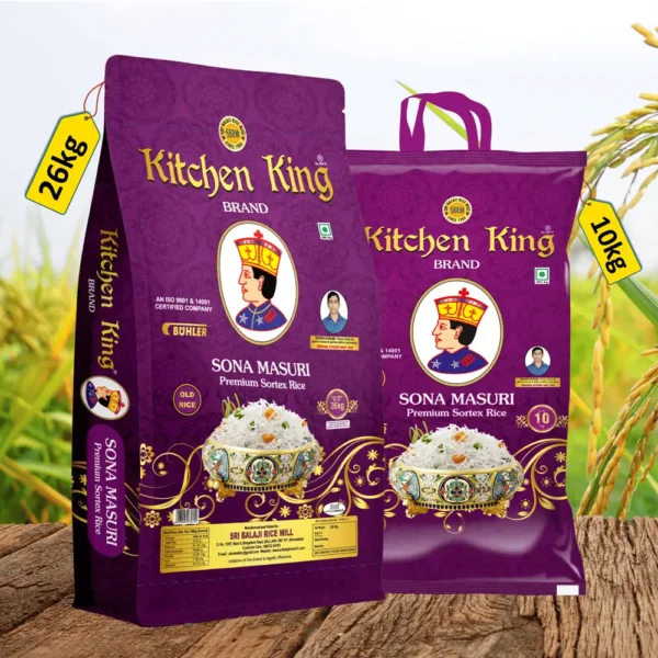 Kitchen King® Sona Masuri Old Raw rice