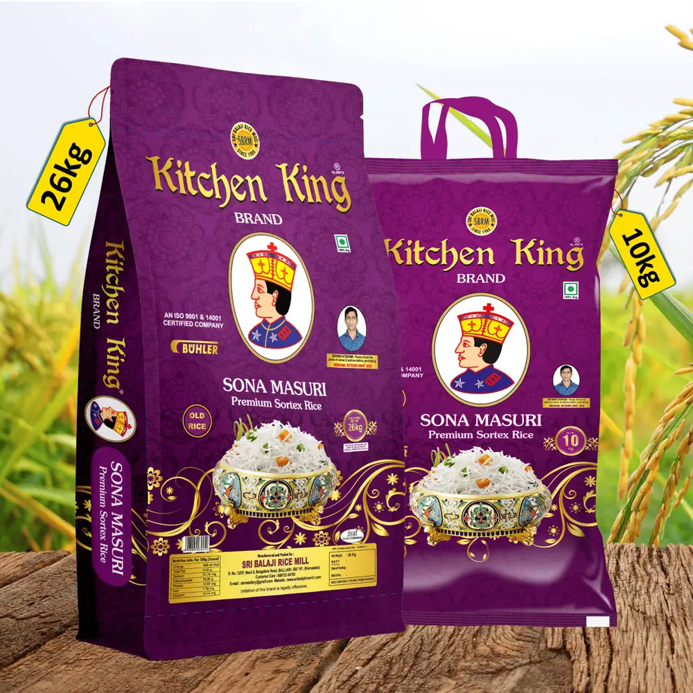 Kitchen King Sona Masuri Old Raw Rice 10kg & 26kg